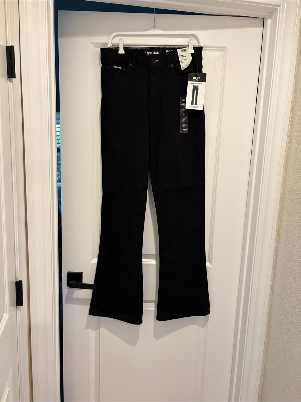 DKNY Black Wide Leg Jeans for Women